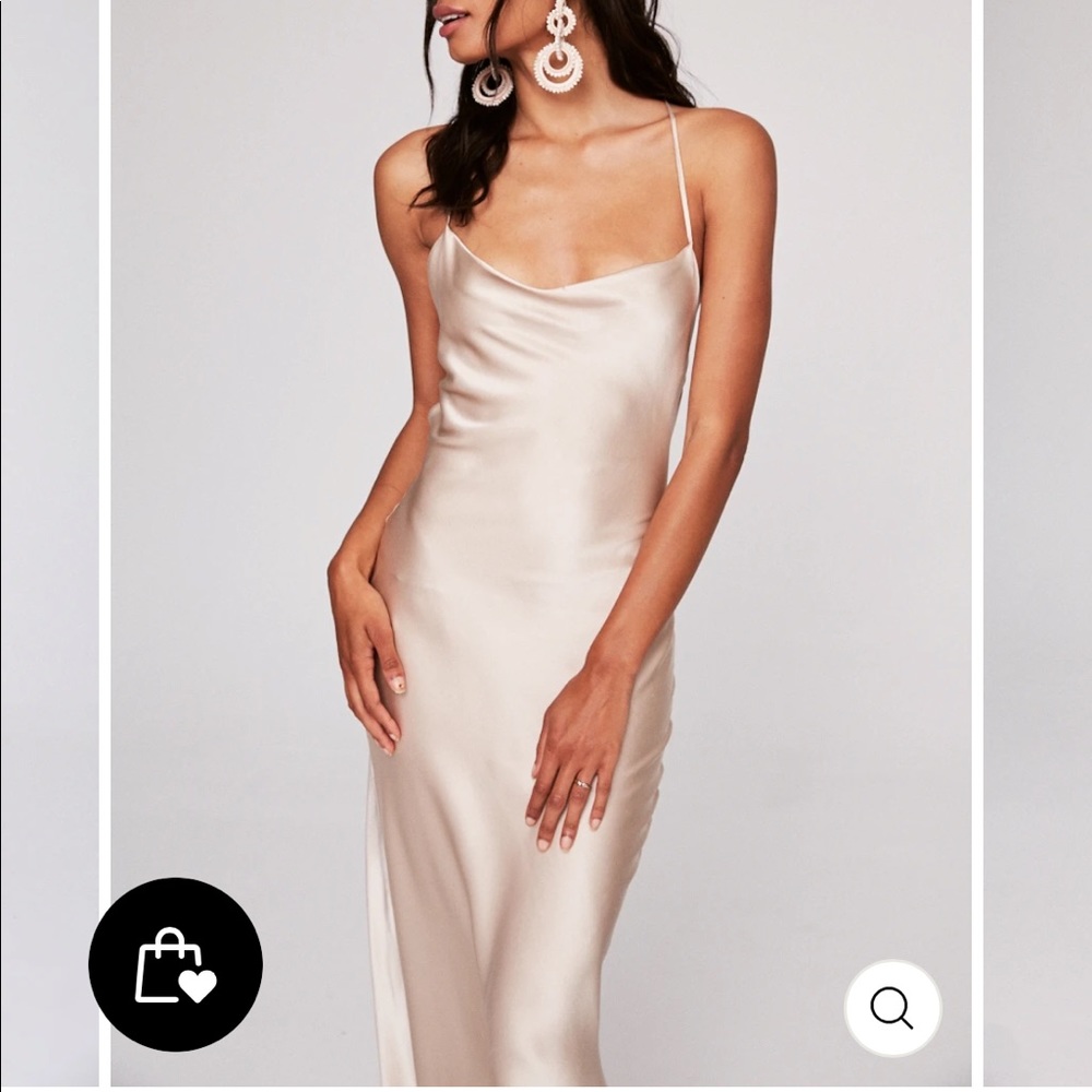 Stone Cold Fox champagne temptation slip dress. Size 1